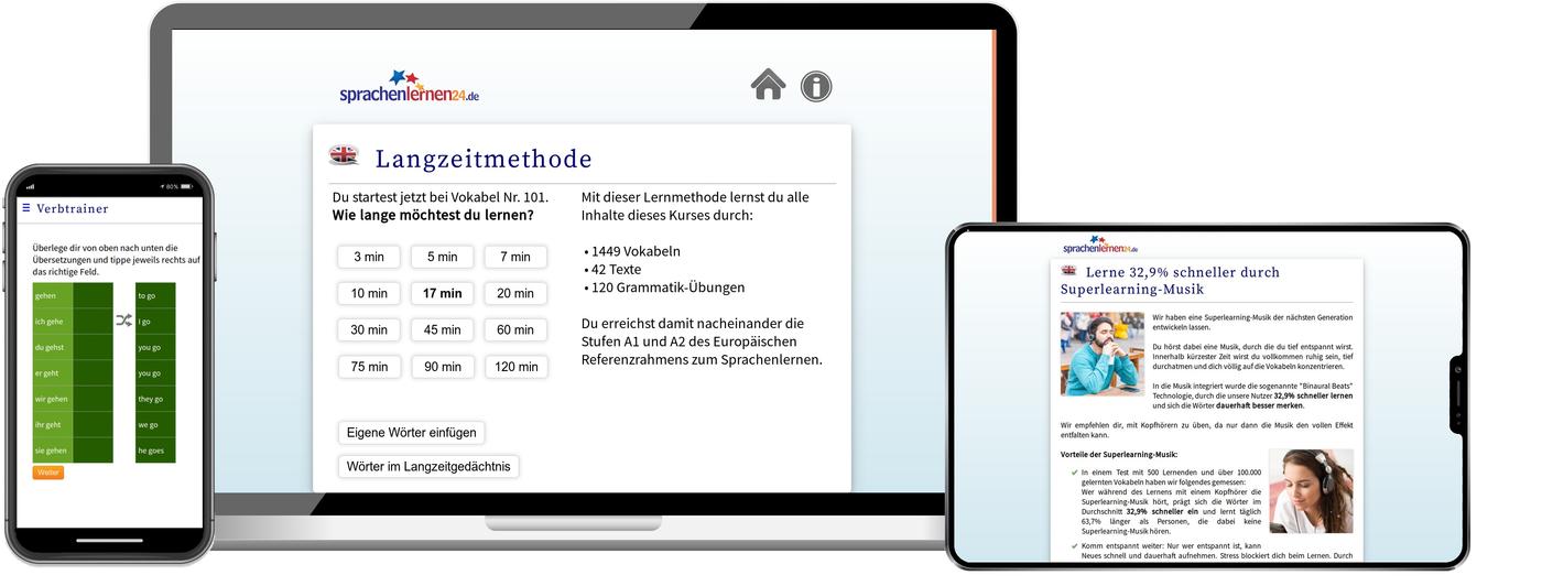 Sprachenlernen24 Online-Sprachkurs Screenshot